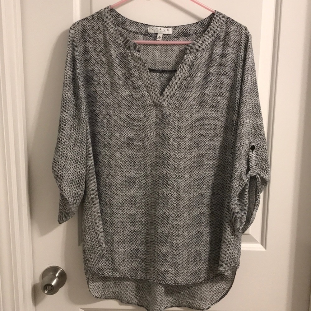 Chaus black and white blouse
